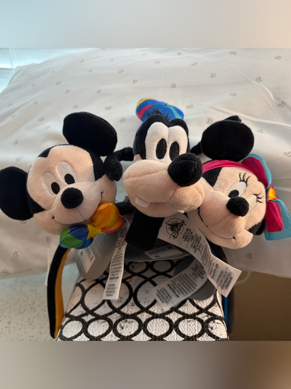 Disneyland 70th Headband Plushies Mickey, Minnie & Goofy